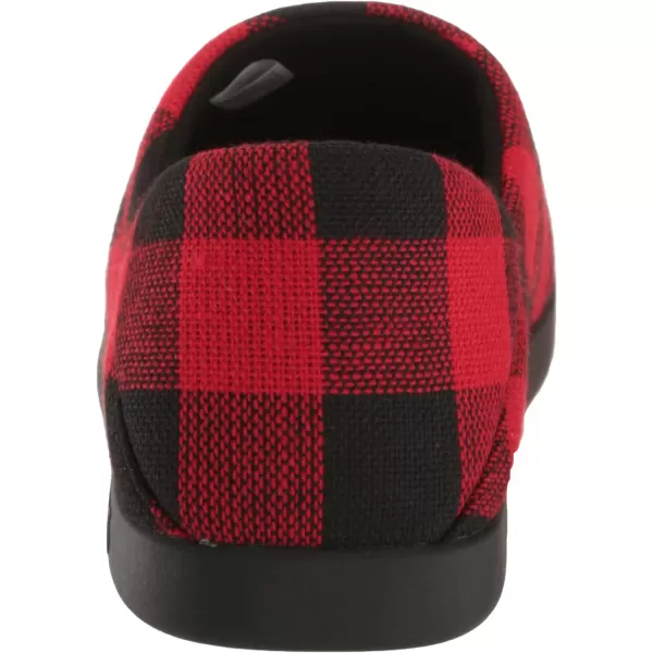 TOMS Mens Ezra Scuff Casual Slippers Casual  BlackRed Buffalo PlaidFleece