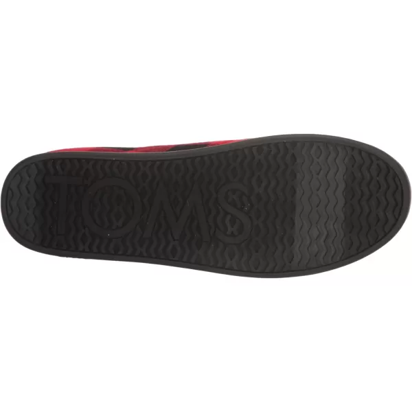 TOMS Mens Ezra Scuff Casual Slippers Casual  BlackRed Buffalo PlaidFleece
