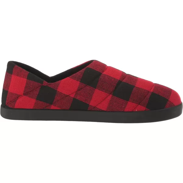 TOMS Mens Ezra Scuff Casual Slippers Casual  BlackRed Buffalo PlaidFleece