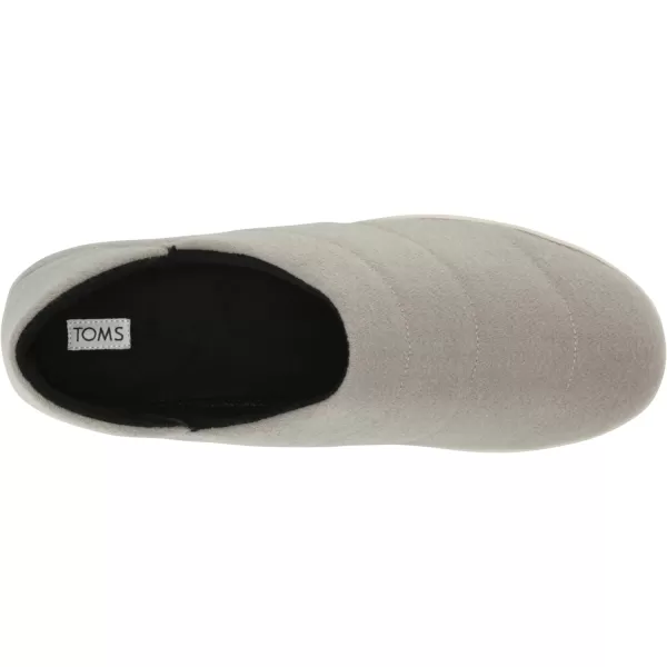 TOMS Mens Ezra Scuff Casual Slippers Casual  BlackShadow FeltFleece
