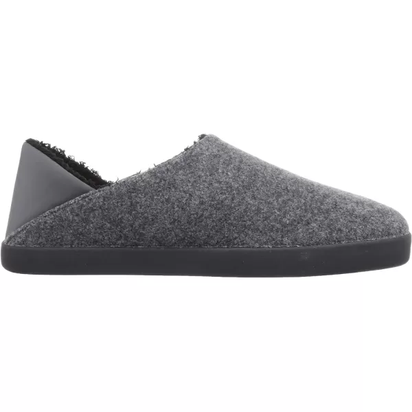 TOMS Mens Ezra Scuff Casual Slippers Casual  BlackSmoke Grey Repreve Twotone Felt