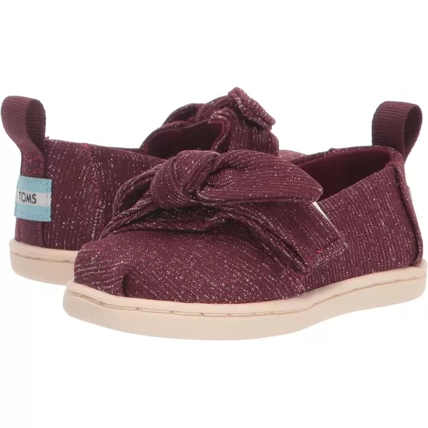TOMS Toddler Boys Alpargata Dinosaur Slip On Casual Shoes  BlueBurgundy GlitterBow