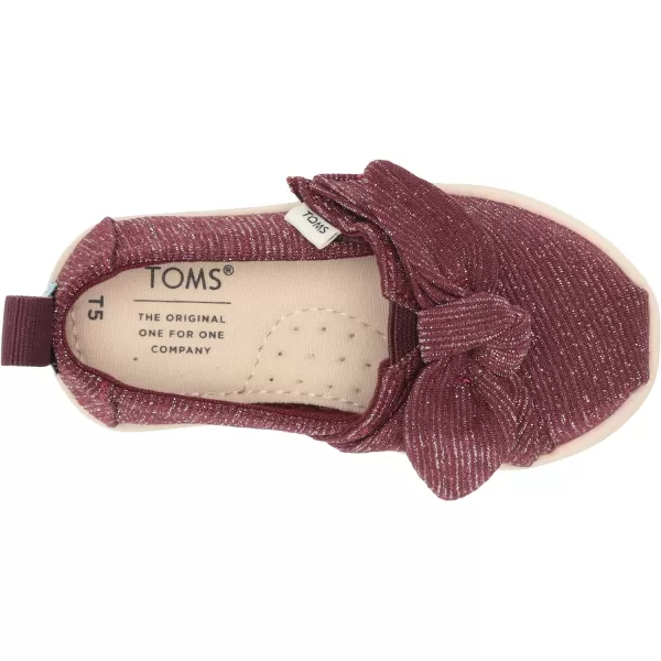 TOMS Toddler Boys Alpargata Dinosaur Slip On Casual Shoes  BlueBurgundy GlitterBow