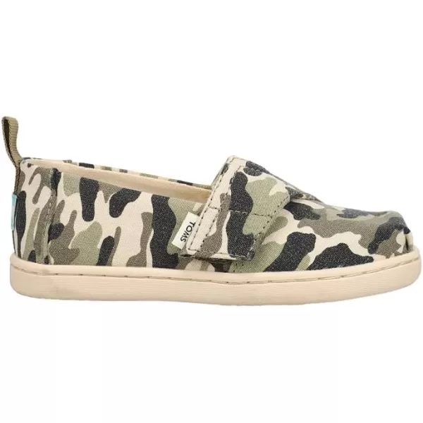 TOMS Toddler Boys Alpargata Dinosaur Slip On Casual Shoes  BlueDirty Olive