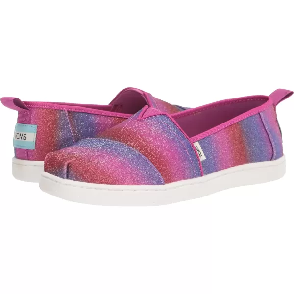TOMS Toddler Boys Alpargata Dinosaur Slip On Casual Shoes  BluePurple Multi Gradient Glitter