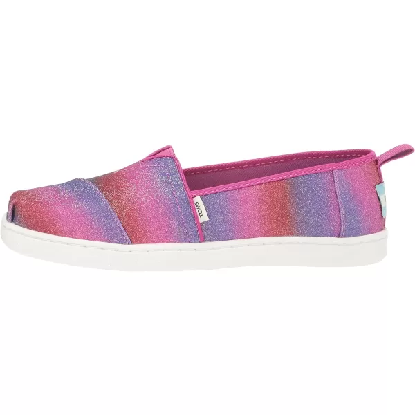 TOMS Toddler Boys Alpargata Dinosaur Slip On Casual Shoes  BluePurple Multi Gradient Glitter