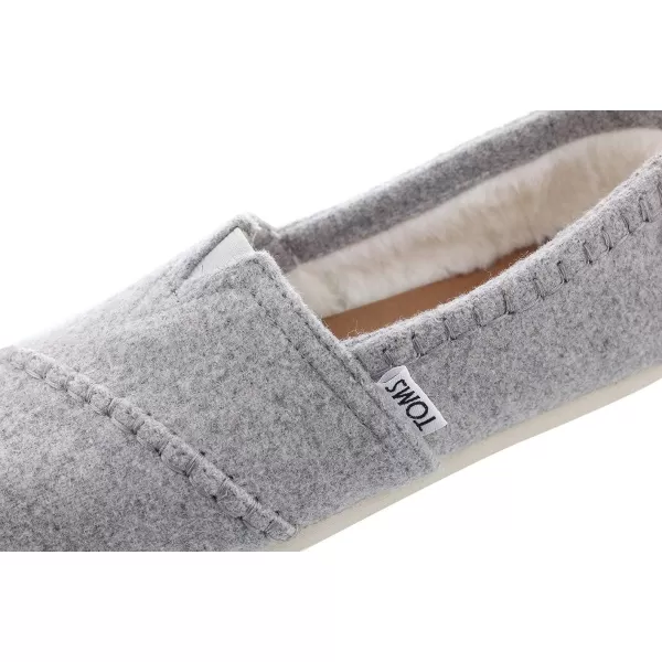 TOMS Womens Alpargata  BlueDrizzle Grey WoolFaux Shearlinggrey