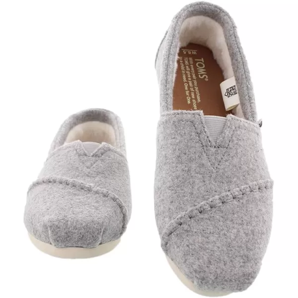 TOMS Womens Alpargata  BlueDrizzle Grey WoolFaux Shearlinggrey
