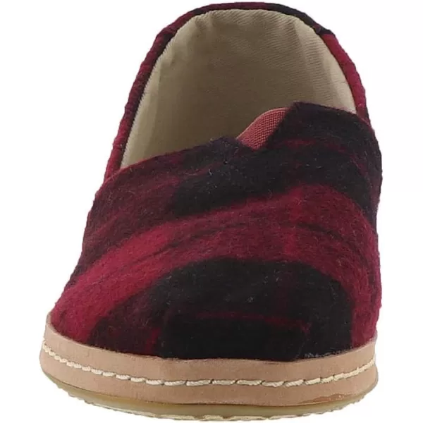 TOMS Womens Alpargata  BlueRed Felt Plaid
