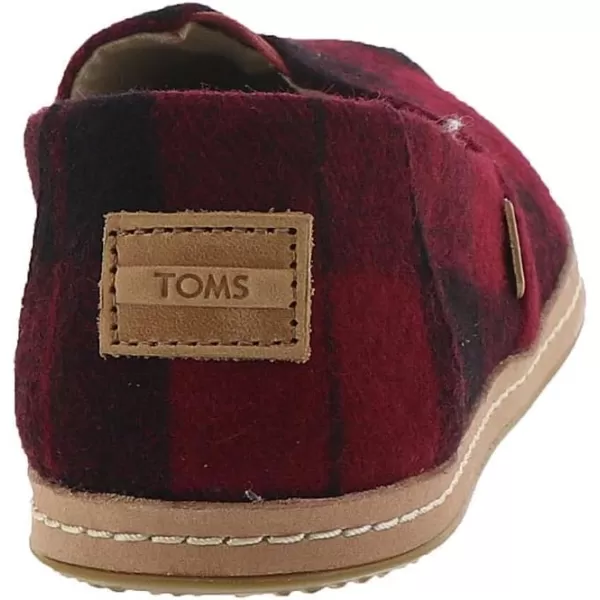 TOMS Womens Alpargata  BlueRed Felt Plaid