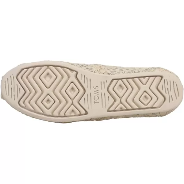 TOMS Womens Alpargata Floral Lace Slip On Flats Casual  WhiteBeige