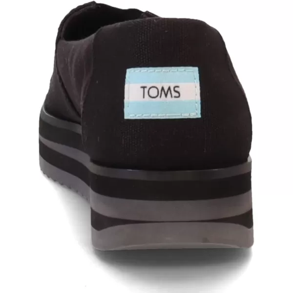 TOMS Womens Alpargata Midform SlipOnBlack Canvas