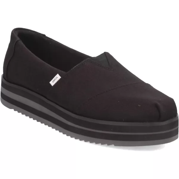 TOMS Womens Alpargata Midform SlipOnBlack Canvas