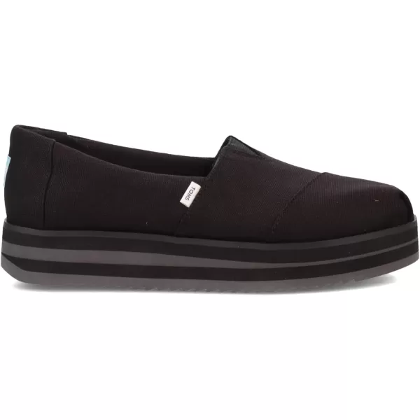 TOMS Womens Alpargata Midform SlipOnBlack Canvas
