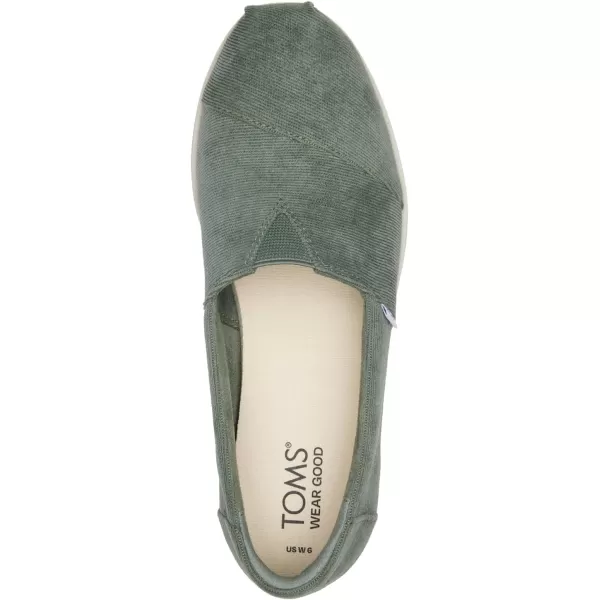 TOMS Womens Alpargata Midform SlipOnBonsai Green