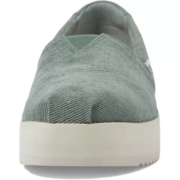 TOMS Womens Alpargata Midform SlipOnBonsai Green Micro Corduroy