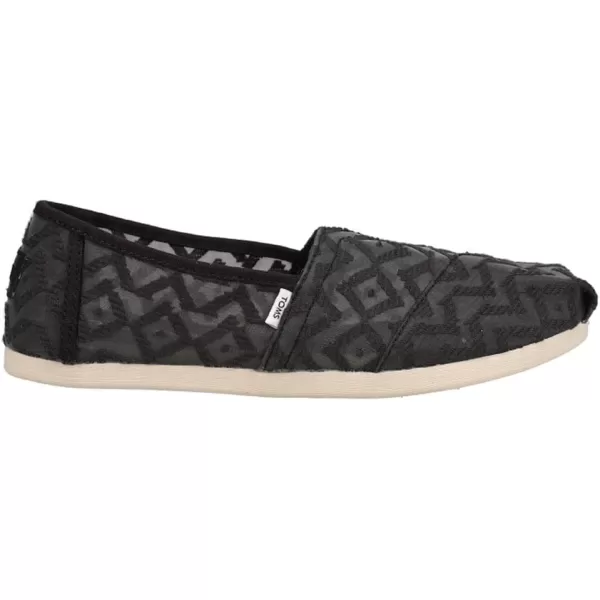 TOMS Womens Alpargata Paper Source SlipOnBlack Chevron