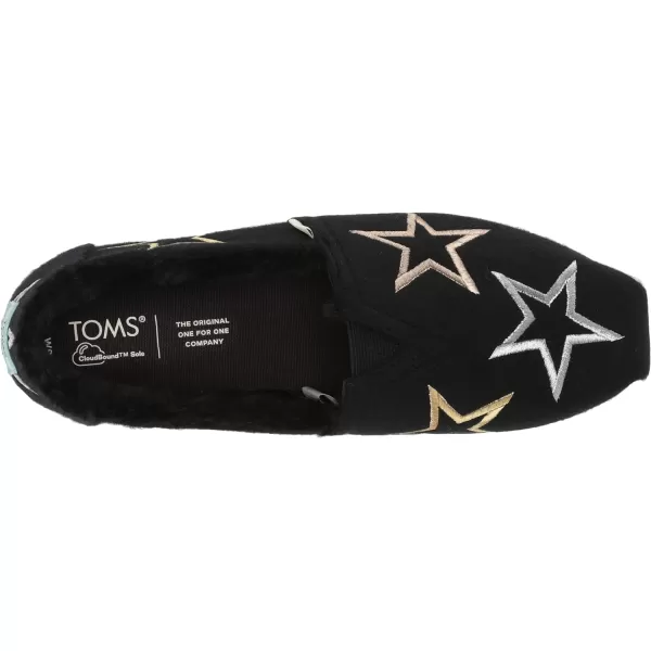 TOMS Womens Alpargata Paper Source SlipOnBlackEmbroidery