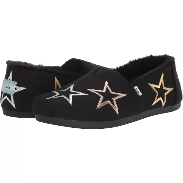 TOMS Womens Alpargata Paper Source SlipOnBlackEmbroidery