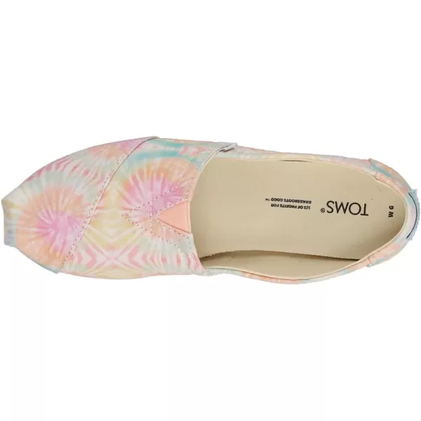 TOMS Womens Alpargata Paper Source SlipOnCandy Pink Tie Dye