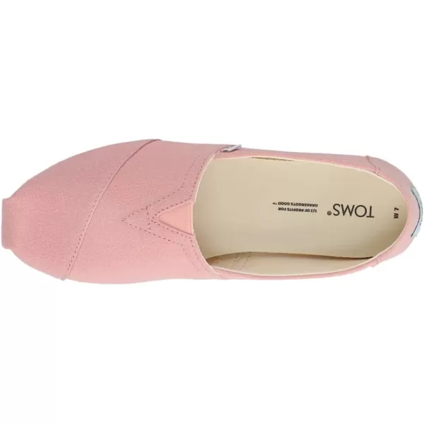 TOMS Womens Alpargata Paper Source SlipOnChalky Pink Linen Crepe