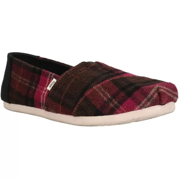 TOMS Womens Alpargata Paper Source SlipOnFuchsia Czy Plaid
