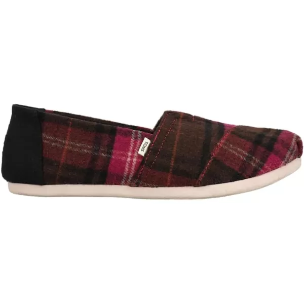 TOMS Womens Alpargata Paper Source SlipOnFuchsia Czy Plaid