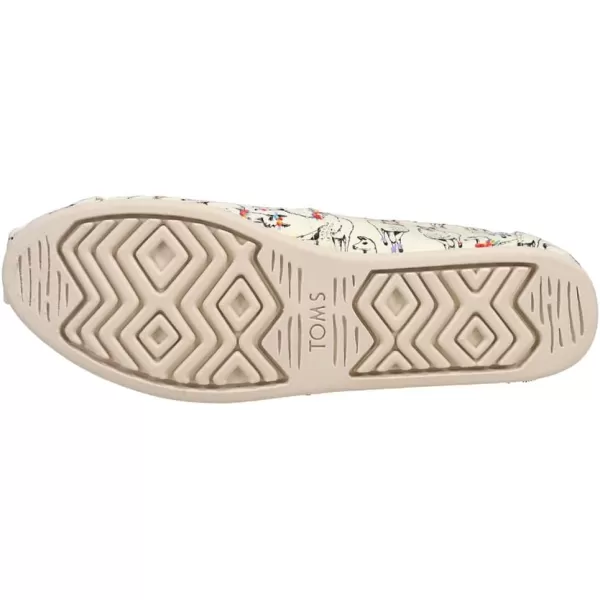 TOMS Womens Alpargata Paper Source SlipOnIvory Floral Llamas Prin