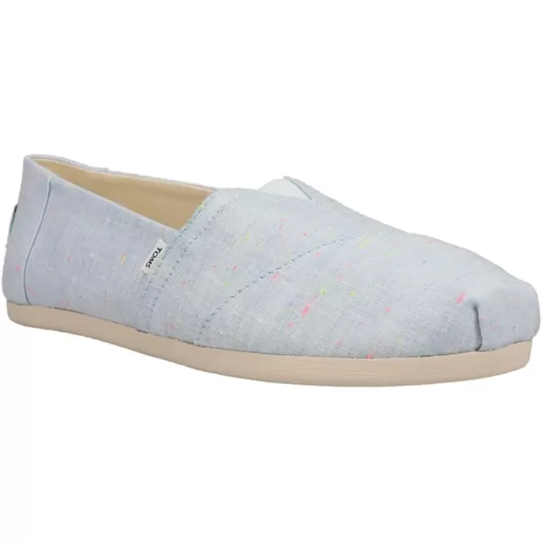 TOMS Womens Alpargata Paper Source SlipOnLight Blue Speckled Linen
