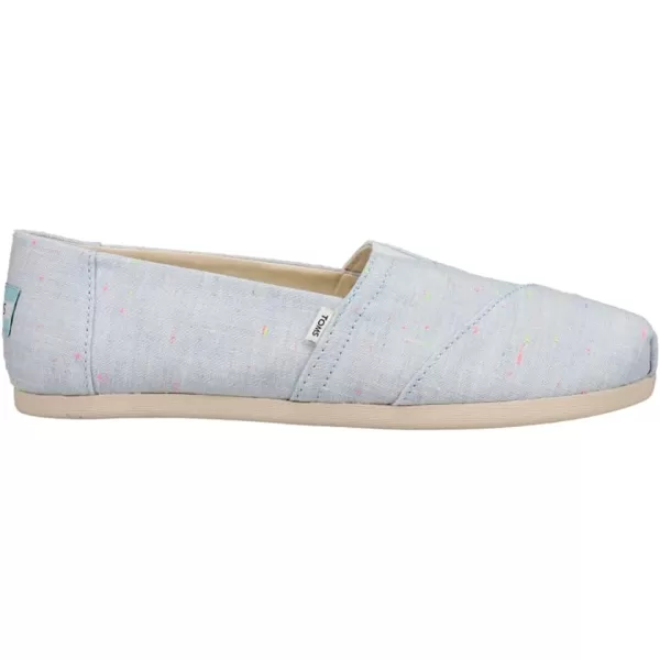 TOMS Womens Alpargata Paper Source SlipOnLight Blue Speckled Linen