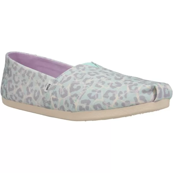 TOMS Womens Alpargata Paper Source SlipOnMisty Blue Giraffe Leopard