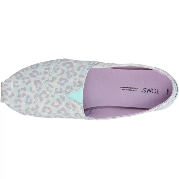 TOMS Womens Alpargata Paper Source SlipOnMisty Blue Giraffe Leopard