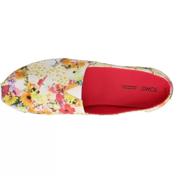 TOMS Womens Alpargata Paper Source SlipOnMulti White