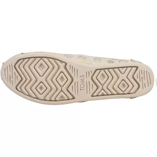 TOMS Womens Alpargata Paper Source SlipOnNatural Foil Sunny Days