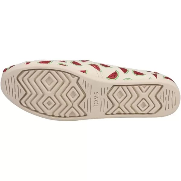 TOMS Womens Alpargata Paper Source SlipOnNatural Glitter Watermelons