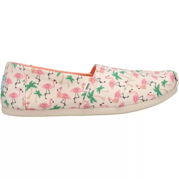 TOMS Womens Alpargata Paper Source SlipOnNatural Hawaiian Flamingoe