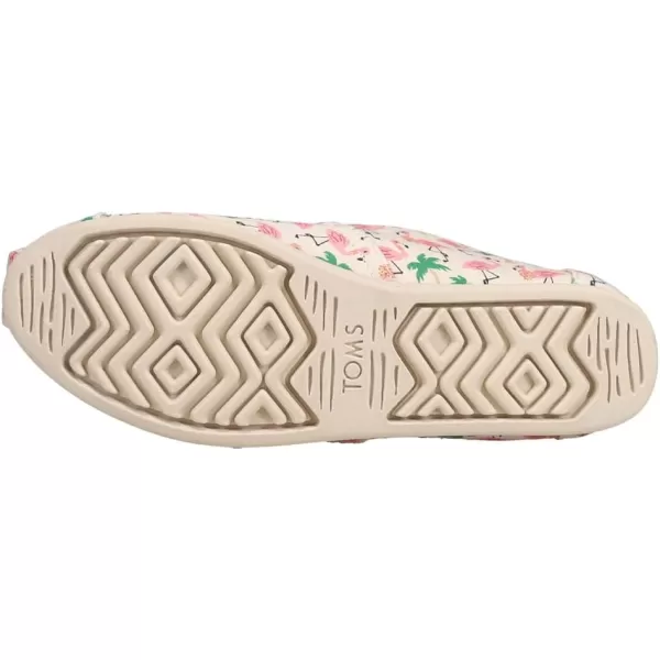 TOMS Womens Alpargata Paper Source SlipOnNatural Hawaiian Flamingoe