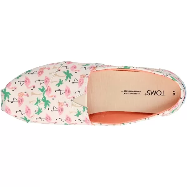 TOMS Womens Alpargata Paper Source SlipOnNatural Hawaiian Flamingoe