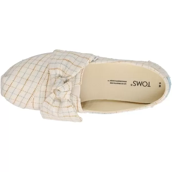 TOMS Womens Alpargata Paper Source SlipOnNatural Spring Check