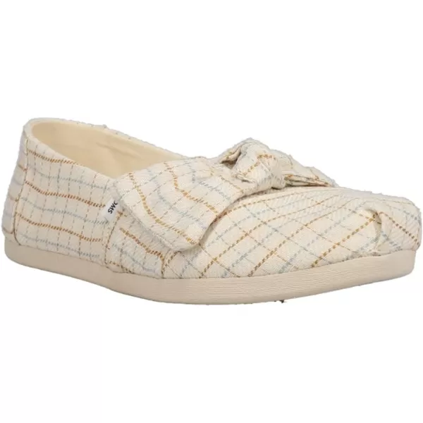 TOMS Womens Alpargata Paper Source SlipOnNatural Spring Check