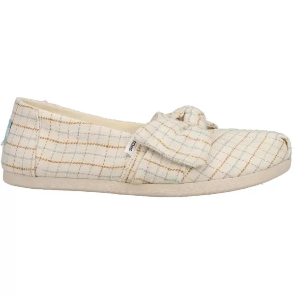 TOMS Womens Alpargata Paper Source SlipOnNatural Spring Check