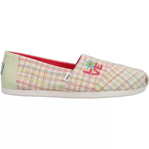 TOMS Womens Alpargata Paper Source SlipOnNatural Summer PlaidLove