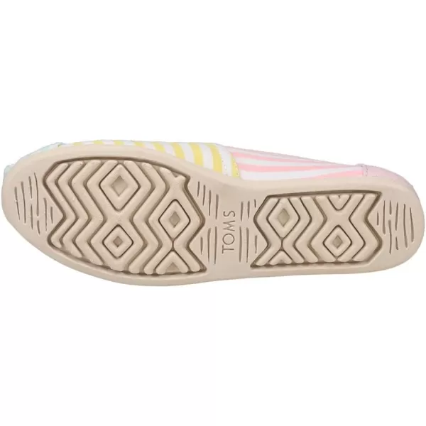 TOMS Womens Alpargata Paper Source SlipOnPastel Multi Stripe