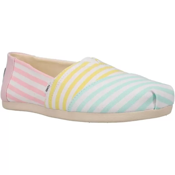 TOMS Womens Alpargata Paper Source SlipOnPastel Multi Stripe