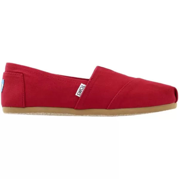 TOMS Womens Alpargata Paper Source SlipOnRed Canvas
