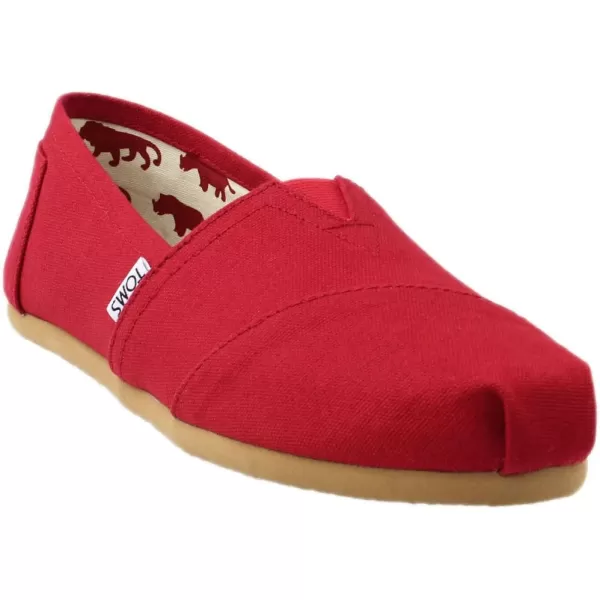 TOMS Womens Alpargata Paper Source SlipOnRed Canvas