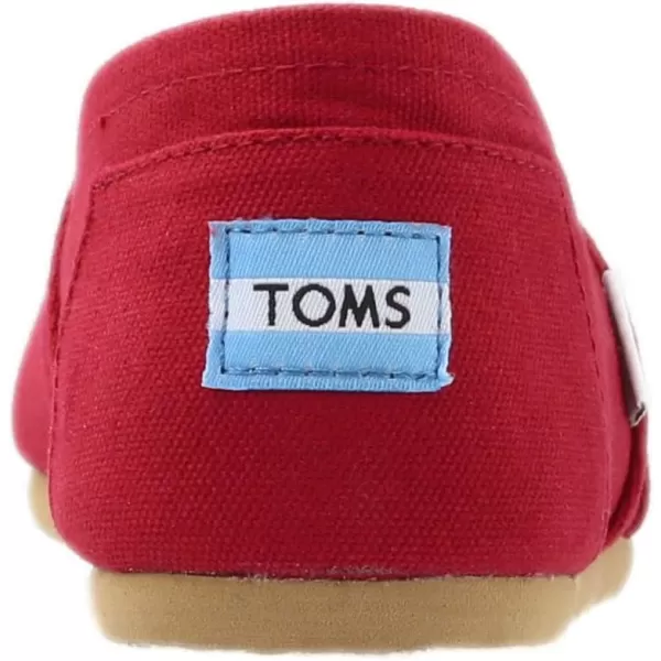 TOMS Womens Alpargata Paper Source SlipOnRed Canvas