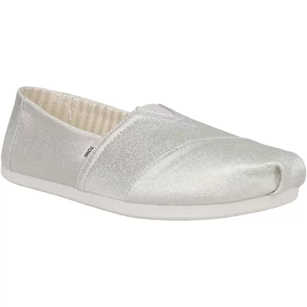 TOMS Womens Alpargata Paper Source SlipOnSilver Glimmer