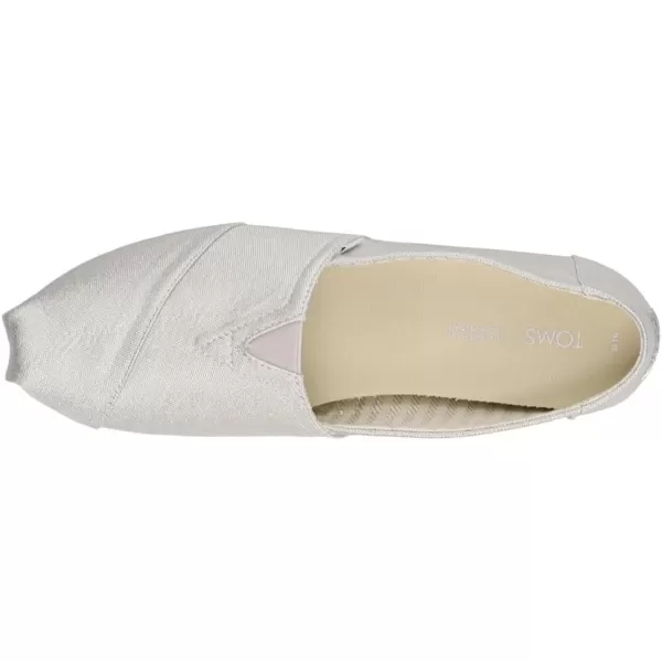 TOMS Womens Alpargata Paper Source SlipOnSilver Glimmer