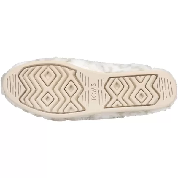 TOMS Womens Alpargata Paper Source SlipOnWhite Snow Leo Fleece